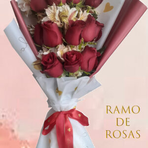 ramo de 12 rosas rojas