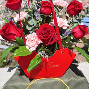 CARTERA DE ROSAS Y CLAVELES